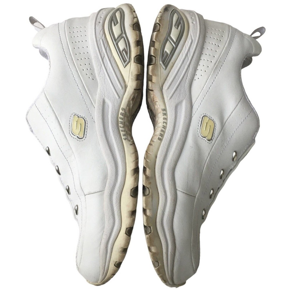 Skechers Sport Premium Premix Leather Slip On Sneaker SN1704 Womens White 10 - Picture 3 of 10